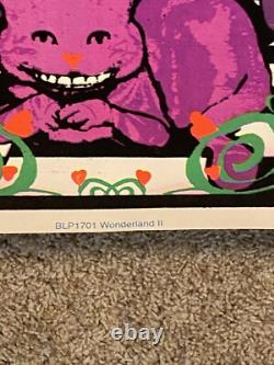 4 Alice In Wonderland Blacklight Flocked Poster And 2 Other Blacklight Posters
