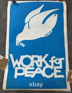60s 70s EXTREMELY RARE Peace Poster Vintage Vietnam War MUSEUM Qty