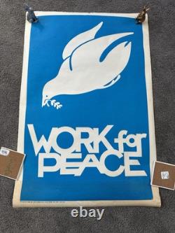 60s 70s EXTREMELY RARE Peace Poster Vintage Vietnam War MUSEUM Qty