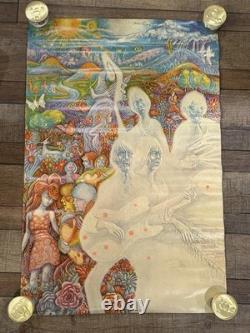 (6) Vintage Blacklight Psychedelic Poster LOT -THIRD EYE-HOUSTON- HIP- INSANITY