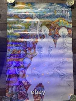 (6) Vintage Blacklight Psychedelic Poster LOT -THIRD EYE-HOUSTON- HIP- INSANITY