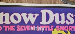 70s Black Light Poster Snow White Dust Seven Little Snorts Cocaine Drugs Disney