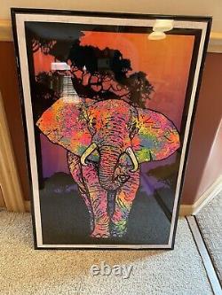 7- Lot blacklight poster 24 X 36 Framed 1970-2018 See Photos Rare Old Antique