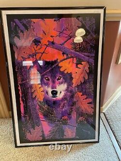 7- Lot blacklight poster 24 X 36 Framed 1970-2018 See Photos Rare Old Antique