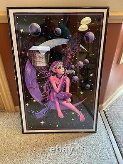 7- Lot blacklight poster 24 X 36 Framed 1970-2018 See Photos Rare Old Antique