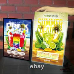 A1/A2/A3/A4 Poster Led Light Box Display Frame Store Advertising Poster Frame