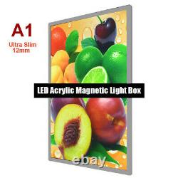 A1 Ultra Slim 10mm Light Menu Box Advertisement Poster Display Black Boarder Al