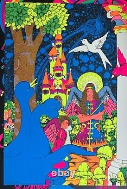 ACROSS THE UNIVERSE 1970 VINTAGE BLACKLIGHT POSTER THE THIRD EYE By Bob Brockway