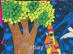 ACROSS THE UNIVERSE 1970 VINTAGE BLACKLIGHT POSTER THE THIRD EYE By Bob Brockway