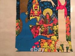 ACROSS THE UNIVERSE 1970 VINTAGE BLACKLIGHT POSTER THE THIRD EYE By Bob Brockway