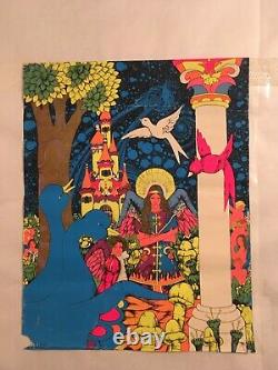 ACROSS THE UNIVERSE 1970 VINTAGE BLACKLIGHT POSTER THE THIRD EYE By Bob Brockway