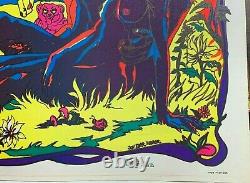 AFRO EDEN 1972 VINTAGE BLACKLIGHT POSTER WERKS By JON ZARR HABER -NICE
