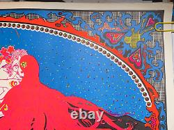 AGE OF AQUARIUS VINTAGE 1970 BLACKLIGHT HEADSHOP POSTER By SUNSET MARKETING