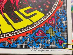 AGE OF AQUARIUS VINTAGE 1970 BLACKLIGHT HEADSHOP POSTER By SUNSET MARKETING