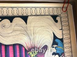 AIN'T GONNA WORK DISNEY'S FARM VINTAGE 1970 BLACKLIGHT HEASHOP POSTER By PETAGNO