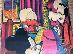 AIN'T GONNA WORK DISNEY'S FARM VINTAGE 1970 BLACKLIGHT HEASHOP POSTER By PETAGNO