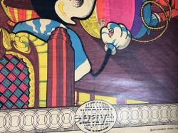 AIN'T GONNA WORK DISNEY'S FARM VINTAGE 1970 BLACKLIGHT HEASHOP POSTER By PETAGNO