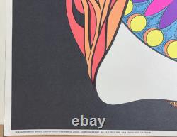ANDOMEDA MANDALA VINTAGE 1969 BLACKLIGHT HEADSHOP POSTER By WESPAC VISUAL -NICE