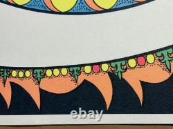 ANDOMEDA MANDALA VINTAGE 1969 BLACKLIGHT HEADSHOP POSTER By WESPAC VISUAL -NICE