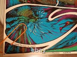 ASHER EIN DOR VINTAGE 1972 BLACKLIGHT POSTER PRINTED in ISRAEL By SHOHAR -NICE