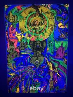 ASHER EIN DOR VINTAGE 1972 BLACKLIGHT POSTER PRINTED in ISRAEL By SHOHAR -NICE