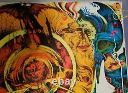 ASHER EIN DOR VINTAGE 1972 BLACKLIGHT POSTER PRINTED in ISRAEL By SHOHER -NICE