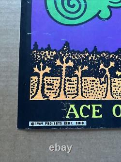 Ace of pentacles vintage blacklight poster 1969 pro arts