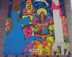 Across the Universe Bob Brockway 1970 Third Eye Black Light Poster Head Shop