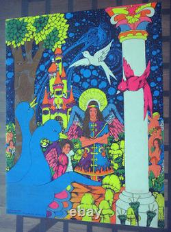 Across the Universe Bob Brockway 1970 Third Eye Black Light Poster Head Shop