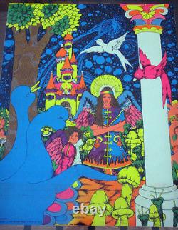 Across the Universe Bob Brockway 1970 Third Eye Black Light Poster Head Shop