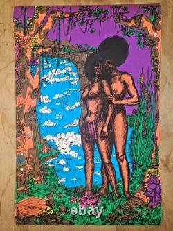African American Black Light Poster Loves Dream Geo. Stowe Jr. 1972, Vintage
