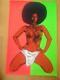 Afro-dite Vintage Black Light 1970 Poster 28 X 42