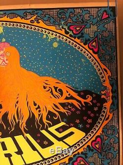 Age Of Aquarius Vintage Blacklight Poster Psychedelic Pin-up Astrology 1960s
