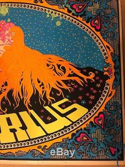 Age Of Aquarius Vintage Blacklight Poster Psychedelic Pin-up Astrology 1960s