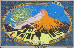 Age of Aquarius 1969 Psychedelic Blacklight Wall Art Print Retro