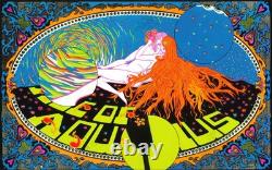Age of Aquarius Psychedelic Poster 1969 Wall Art Print 60s