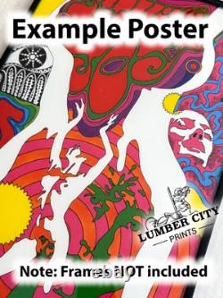 Age of Aquarius Psychedelic Poster 1969 Wall Art Print 60s