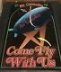 Air Cannabis Come Fly With Us Vintage Blacklight Poster Rare