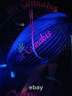 Air Cannabis, Come Fly with Us Western Graphics Corp. Felt glows in black light