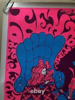 Alice In Wonderland Blacklight Poster Mad Hatter Steve Sachs Cathy Hill 1960s