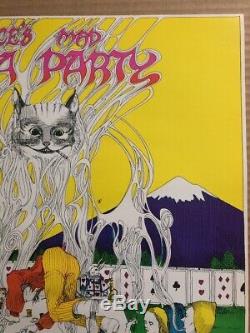 Alices Mad Tea Part Original Vintage Blacklight Poster Psychedelic Wonderland