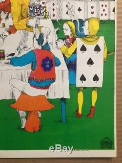 Alices Mad Tea Part Original Vintage Blacklight Poster Psychedelic Wonderland