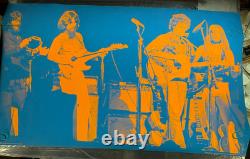 All Star Harrison Dylan Clapton Vintage 1971 Blacklight Pakistani Relief Poster