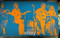 All Star Harrison Dylan Clapton Vintage 1971 Blacklight Pakistani Relief Poster