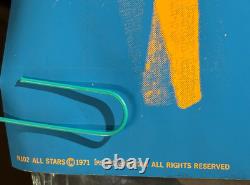 All Star Harrison Dylan Clapton Vintage 1971 Blacklight Pakistani Relief Poster