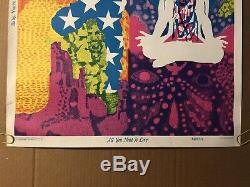 All You Need Is Love Beatles Original Vintage Poster Music Blacklight 1960s