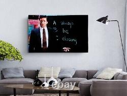 Always Be Closing Style ABC Motivational Phrase Canvas Décor Famous Actor Art