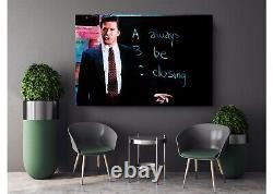 Always Be Closing Style ABC Motivational Phrase Canvas Décor Famous Actor Art