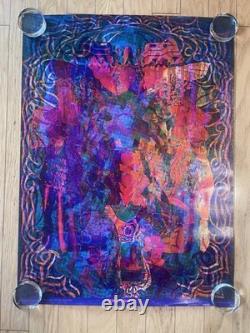 American Shakti Original Vintage Blacklight Poster East Totem West 1967 Nickolds
