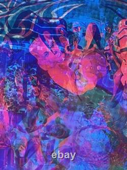 American Shakti Original Vintage Blacklight Poster East Totem West 1967 Nickolds